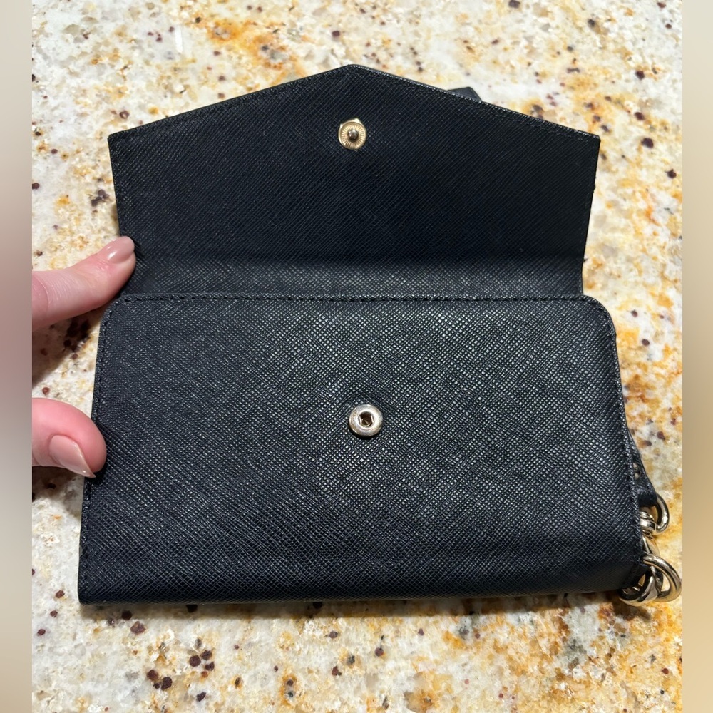 Kate Spade Black Saffiano Wristlet Envelope Wallet - Picture 4 of 12